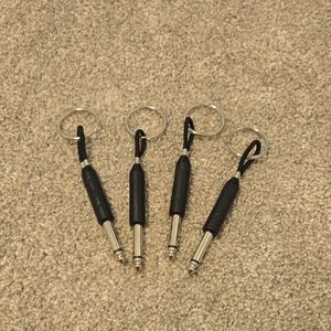 4pk Guitar Plug Keychain